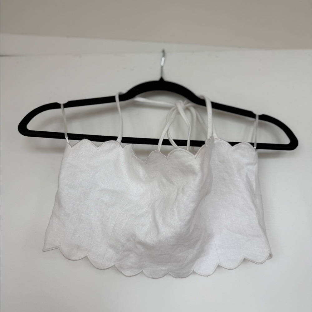 Reformation Yvonne Linen Two-Piece - White - Size 6 - Picture 3 of 4